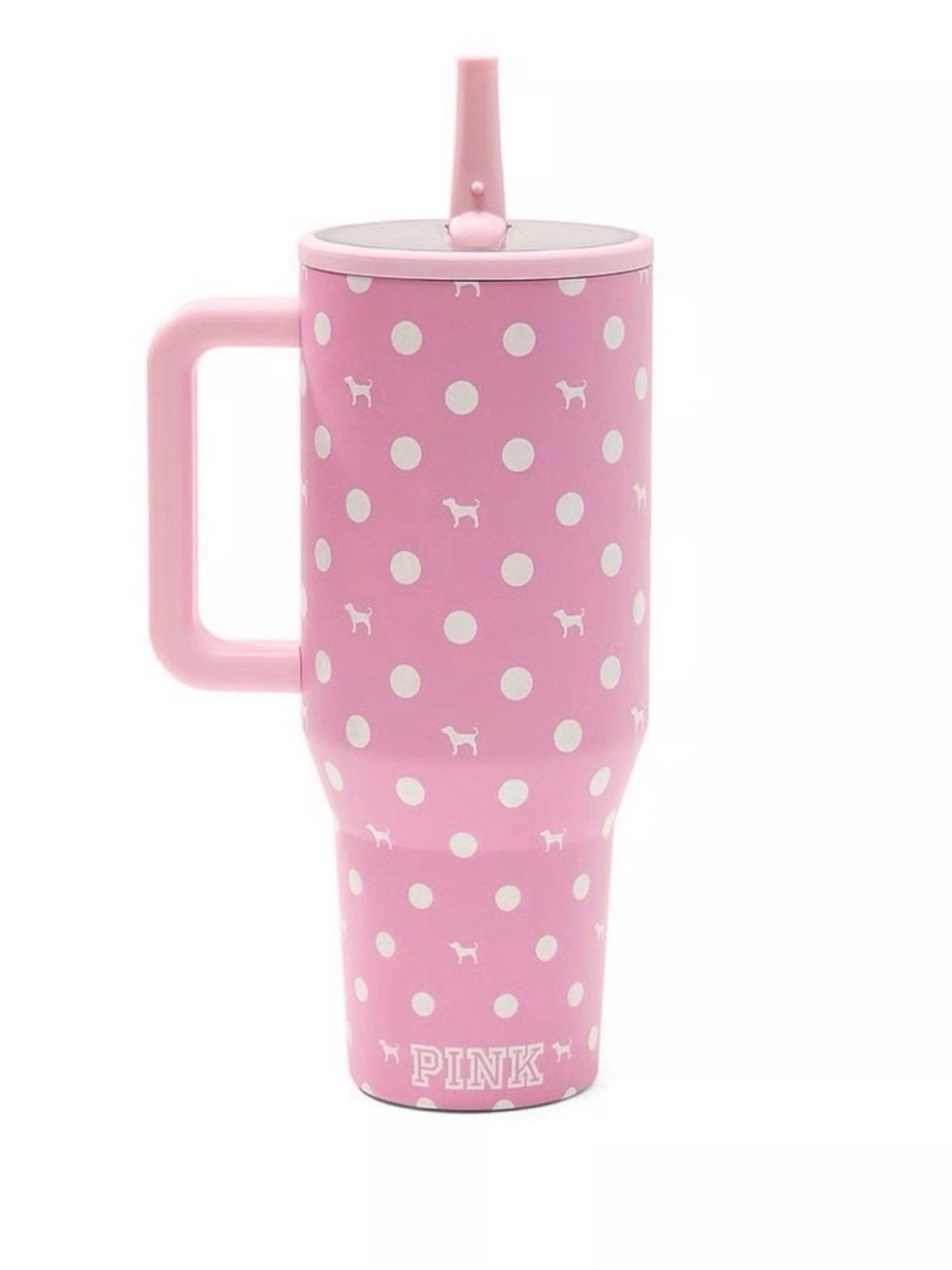 PINK Victoria's Secret Hydrojug with Pink Polka Dot Accent